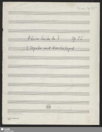 Suites - Mus.15058-P-524 : woodwinds; op. 92