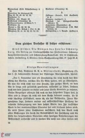 Vom gleichen Verfasser ist früher erschienen
