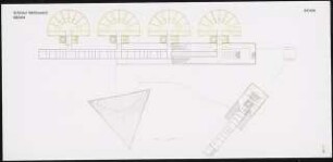 Institut für Kulturanthropologie, gegenüber der Kongresshalle, Berlin-Tiergarten Schinkelwettbewerb 1984: Grundriss 3.OG 1:200