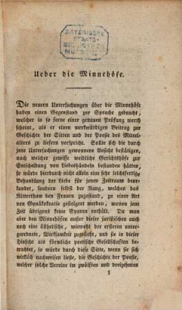 Beiträge zur Kenntniß der romantischen Poesie, 1