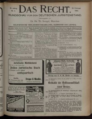 Nr. 4. 25. Februar 1905.