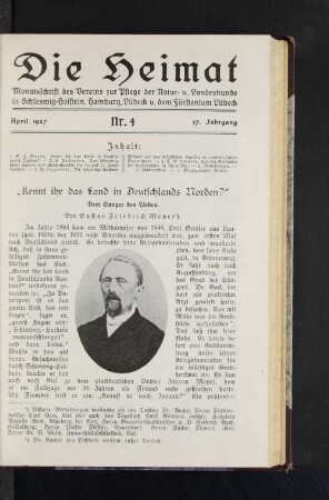 April 1927 Nr. 4 37. Jahrgang