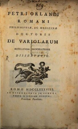 De variolarum refellenda inoculatione dissertatio