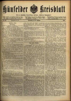 Ausgabe vom Samstag, den 30. Oktober 1915.