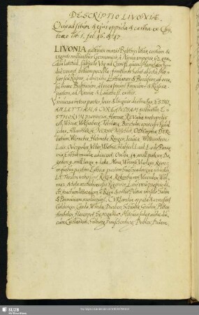 Descriptio Livoniae