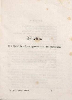 A. W. Ifflands theatralische Werke : in einer Auswahl, 1