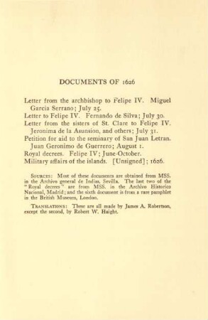 Documents of 1626