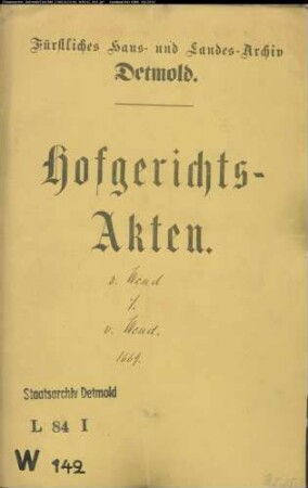 de Wend, Kaspar Ernst zu Papenhausen gegen Jobst Dietrich de Wend zu Holzfeld (Holtfeld) - Majorat