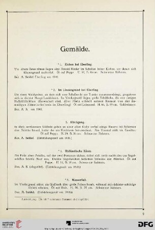 Gemälde (Nr. 1-45)