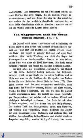 Nach Rastatt, Oos, Baden, Sinzheim, Steinbach und Bühl