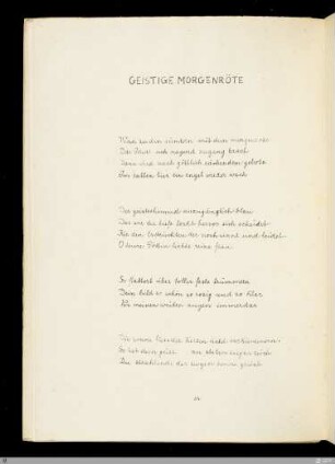 Geistige Morgenröte
