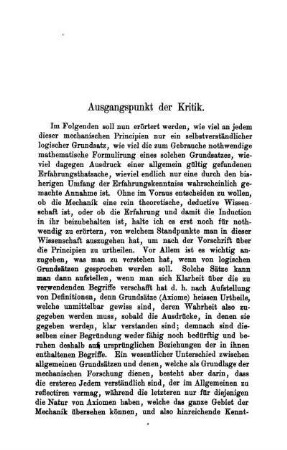 Kritische Darstellung der Principien.