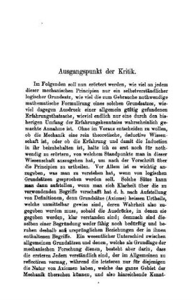 Kritische Darstellung der Principien.
