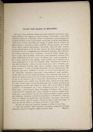 Caratteri della famiglia dei Milabridi.