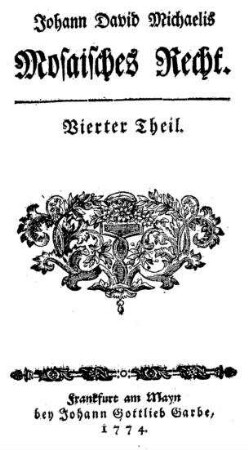 In: Mosaisches Recht ; Band 4