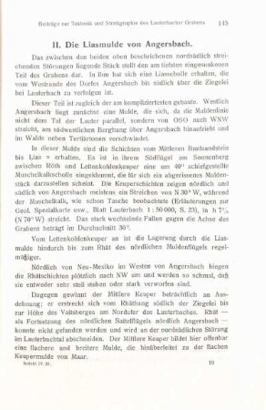 ll. Die Liasmulde von Angersbach.