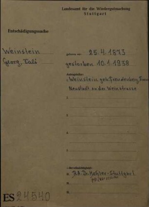 Weinstein, Georg Sali