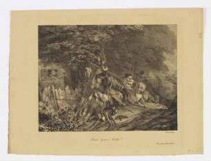 Bauer und Kadett, aus: "Verschiedene Lithographien"