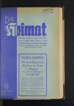 August 1934, Nr. 8, 44. Jahrgang