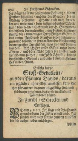 Etliche kurtze Stoß-Gebetlein ...