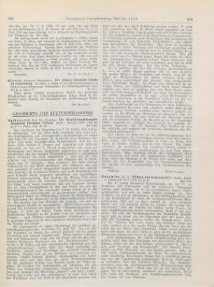 298-299 [Rezension] Baeumler, Alfred, Bildung und Gemeinschaft