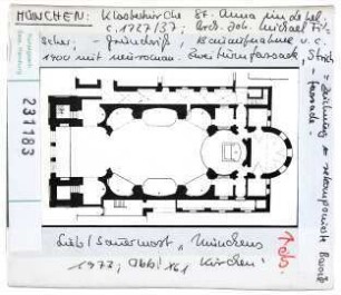 München: Damenstiftskirche St. Anna im Lehel, Grundriss