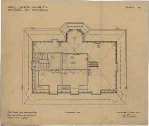 Fischer, Theodor; München - Laim; Haus Schätz - Grundriss DG