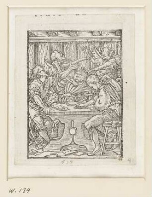 Spieler, aus: Symphorien Barbier, Les images de la mort, Lyon 1562, C 8 verso