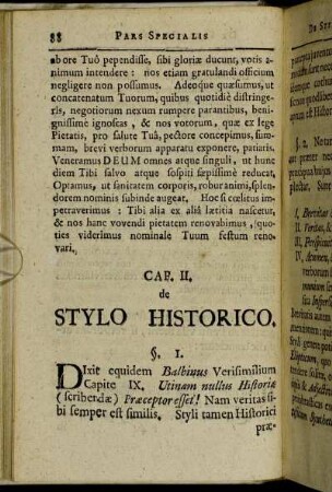 Cap. II. de Stylo Historico.