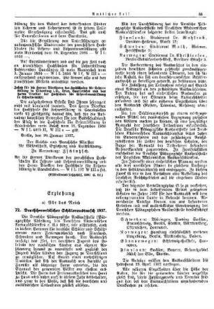 Deutsch-nordischer Schüleraustausch 1937 : [Erziehung] ; [Für das Reich] ; [Amtliche Erlasse] ; [Amtlicher Teil]