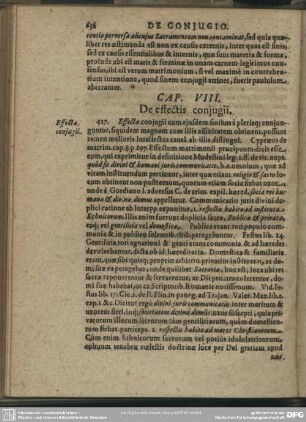 Cap. VIII. De effectis conjugii