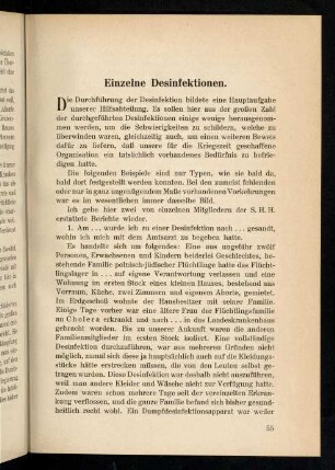 55-57, Einzelne Desinfektionen