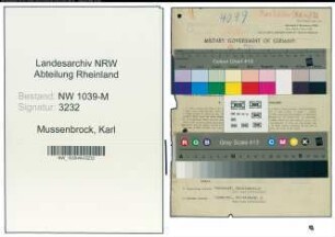 Entnazifizierung Karl Mussenbrock , geb. 26.06.1904 (Beamter)