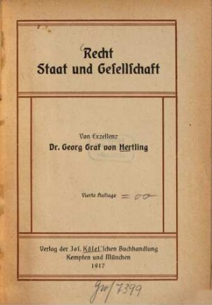Recht, Staat und Gesellschaft