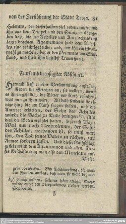 Fünf und dreyßigster Abschnitt
