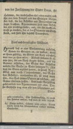 Fünf und dreyßigster Abschnitt