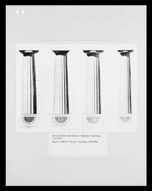 Dorische Säulen vom Heraion in Olympia