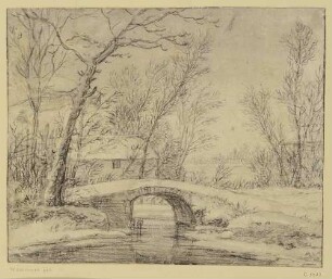 Landschaft mit Steinbrücke