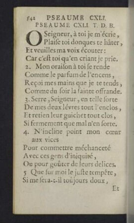 Pseaume CXLI. - CL.