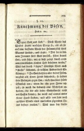 §. 15. Annehmung des Bösen.