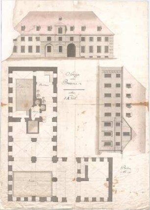 Voit, Johann Michael; Brauerei - Grundriss, Ansichten