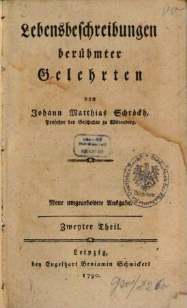 Lebensbeschreibungen berühmter Gelehrten, 2