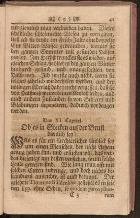 Das XI. Capitel. Ob es in Stecken auf der Brust dienlich sey