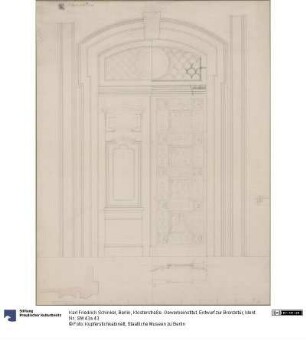 Berlin, Klosterstraße. Gewerbeinstitut. Entwurf zur Bronzetür