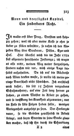 Neun und dreysigstes Kapitel. - Ein sonderbares Recht.