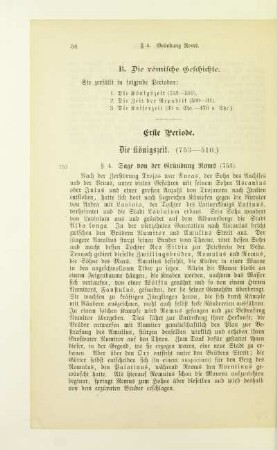Erste Periode. Die Königszeit (753-510)