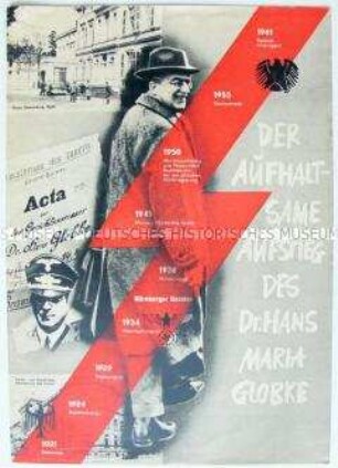 Reich bebilderte Propagandaschrift der DDR über die NS-Vergangenheit von BRD-Staatssekretär Globke