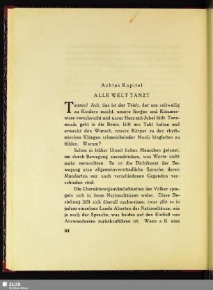Achtes Kapitel: Alle Welt Tanzt