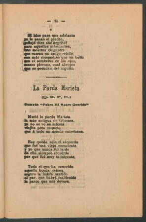 La parda Marieta : (Q. E. P. D.). Compás "Pobre mi madre querida"