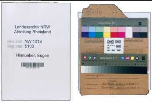 Entnazifizierung Eugen Hinnueber , geb. 29.10.1906 (Webermeister)